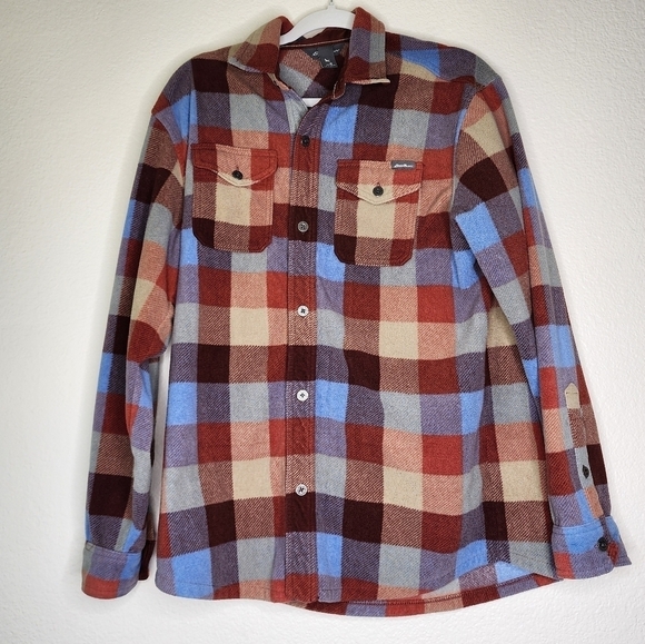 Eddie Bauer Plaid Flannel Shacket Button Down - Picture 2 of 7
